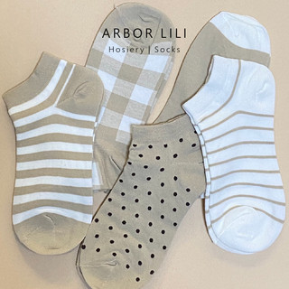 ARBOR LILI【現貨】 大地色短襪 襪子 大地暖色 短襪女 日系襪子 可愛襪子 潮襪 百搭襪 暖色襪子 #BA12