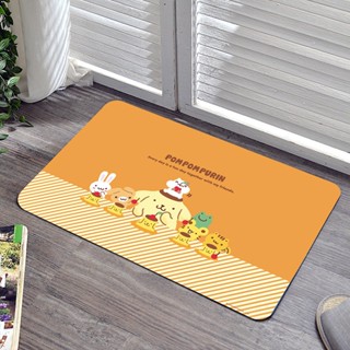 Fancy Belle 軟式珪藻土地墊60x39cm+大容量洗衣袋1入 布丁狗小夥伴 三麗鷗 格蕾寢飾 (超值組合)