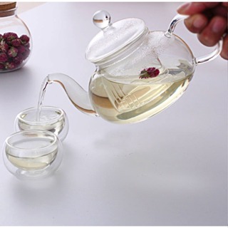 耐熱玻璃茶具 花草茶壺 帶過濾透明玻璃煮茶壺 功夫茶具 西餐 水果 茶壺