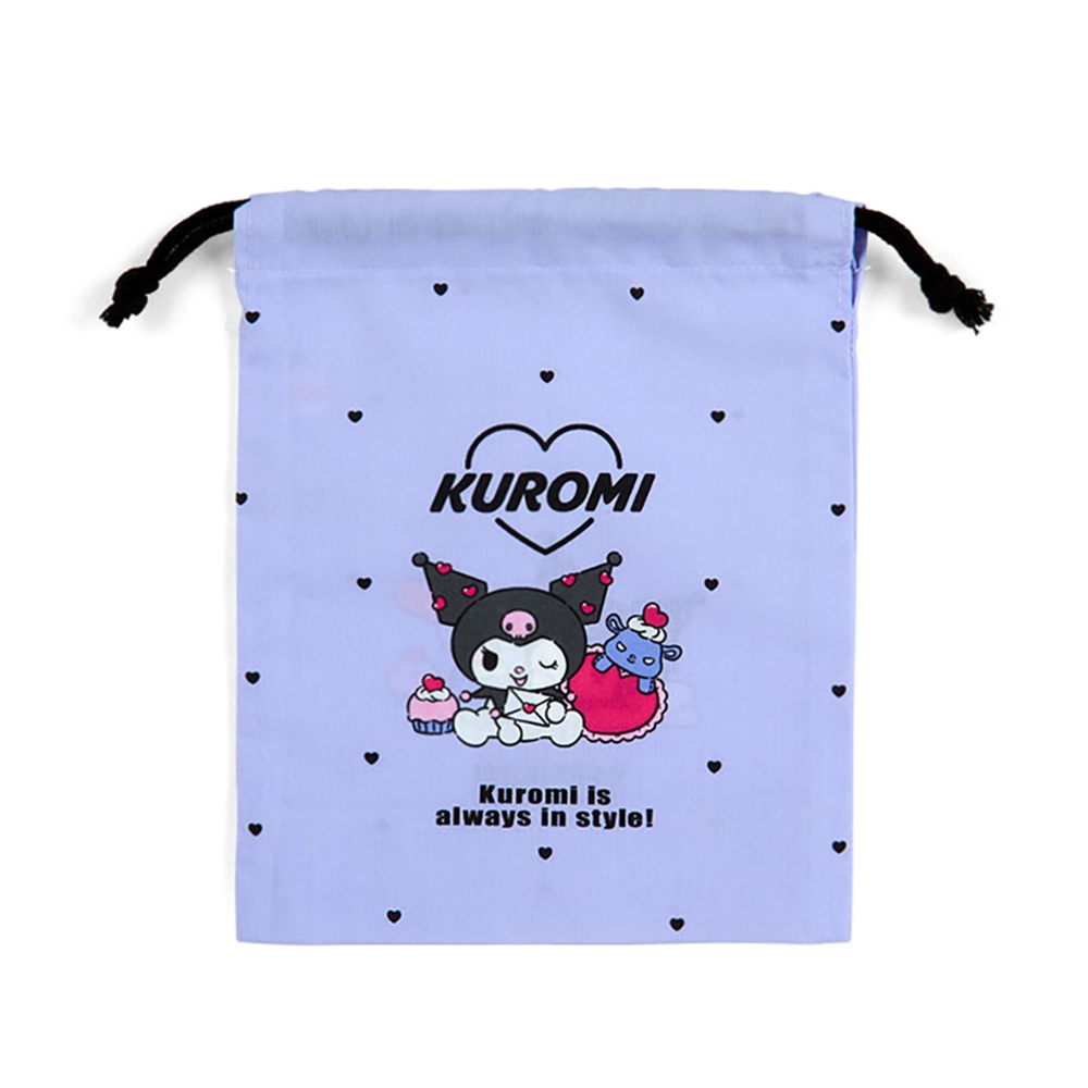 Sanrio 三麗鷗 日本製 棉質抽繩束口袋 縮口袋 S 酷洛米 信 254487