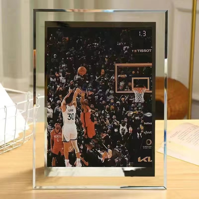 史蒂芬·庫里 玻璃水晶相框照 Curry  個人寫真 籃球球星周邊 NBA 支持客製化 送男友禮物