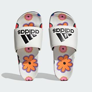 Adidas Adilette Comfort 女鞋 白彩色 夏季 泳池 彩繪 運動 花朵 休閒 拖鞋 IE4971