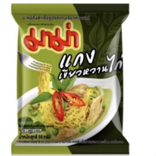 泰國 綠咖哩雞味麵 55克