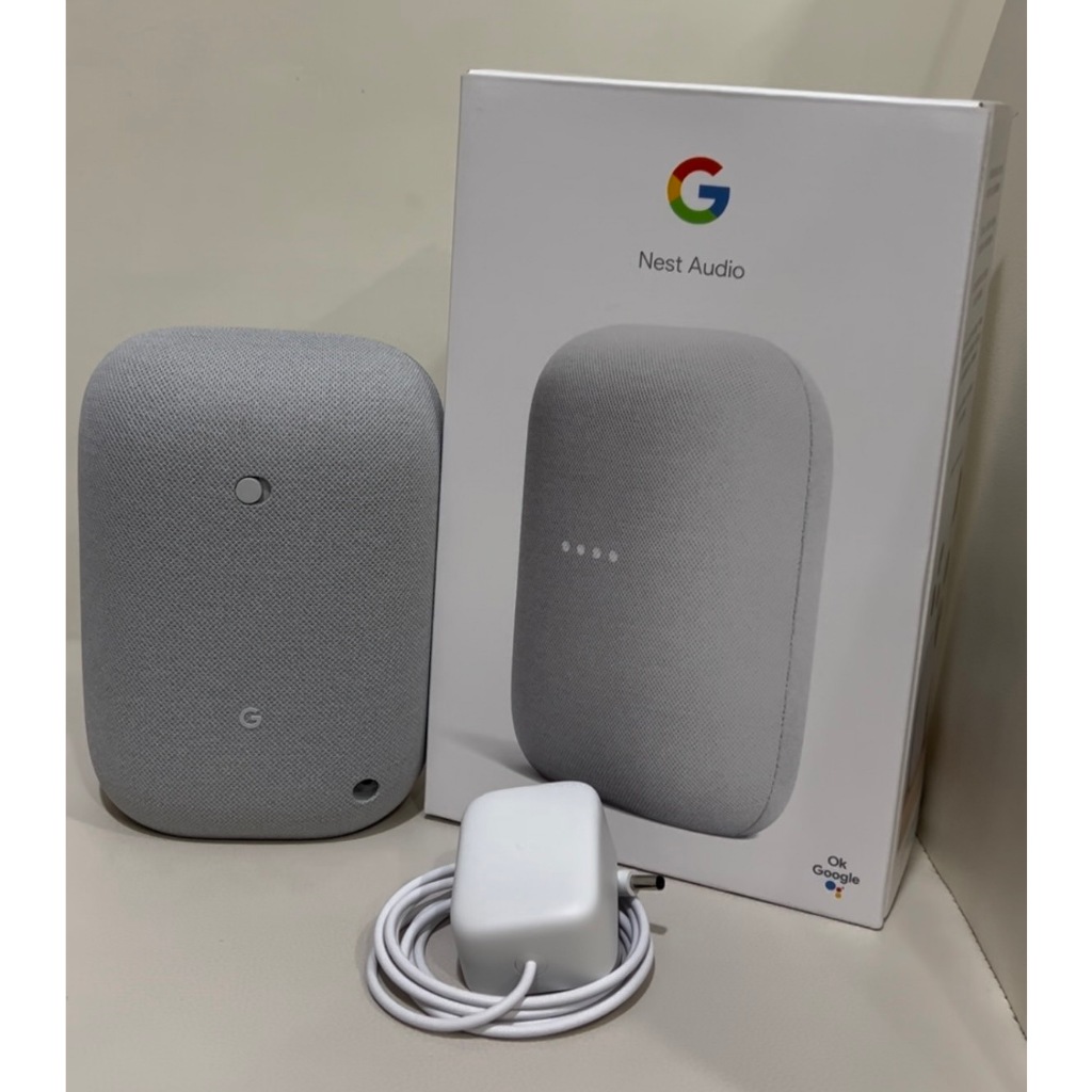 二手 Google Nest Audio智慧家庭組(粉炭白) 聲控智慧家電
