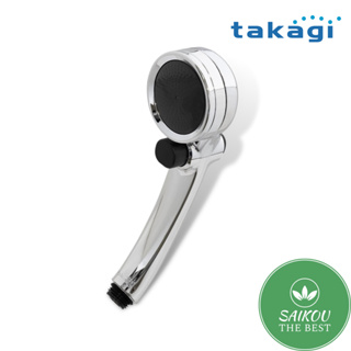 日本【takagi】微米氣泡美容蓮蓬頭-光澤銀