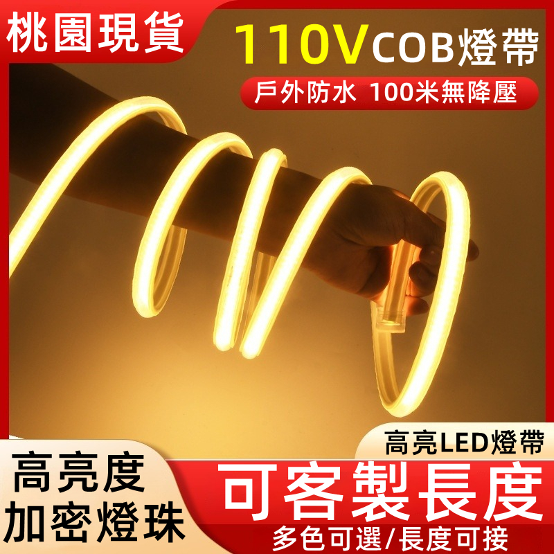 LED燈條 110V柔性燈條   防水燈條 防水120珠/米無導線超亮 客製化燈條  氛燈條 露營燈條  居家裝飾