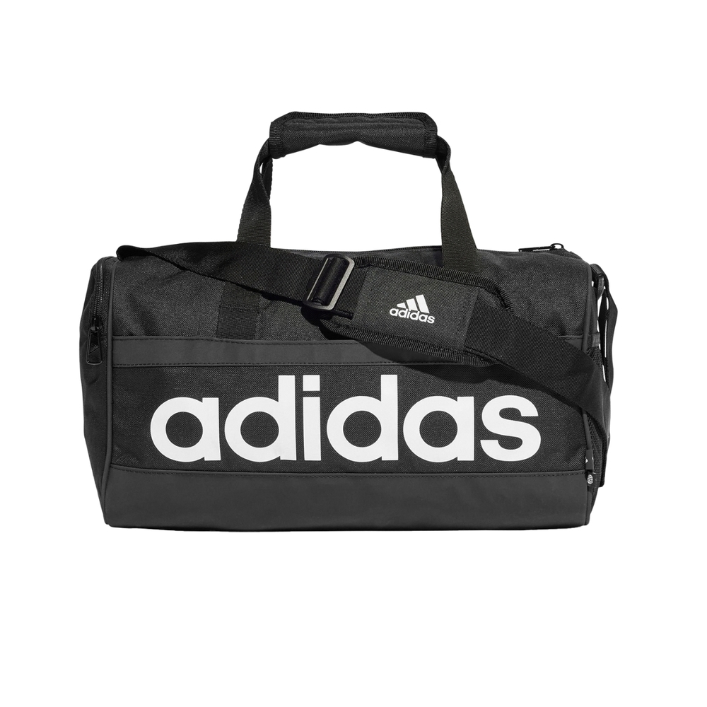 adidas 愛迪達 小型 運動包 健身包 14 L  LINEAR DUF XS  旅行小包  黑色 HT4744