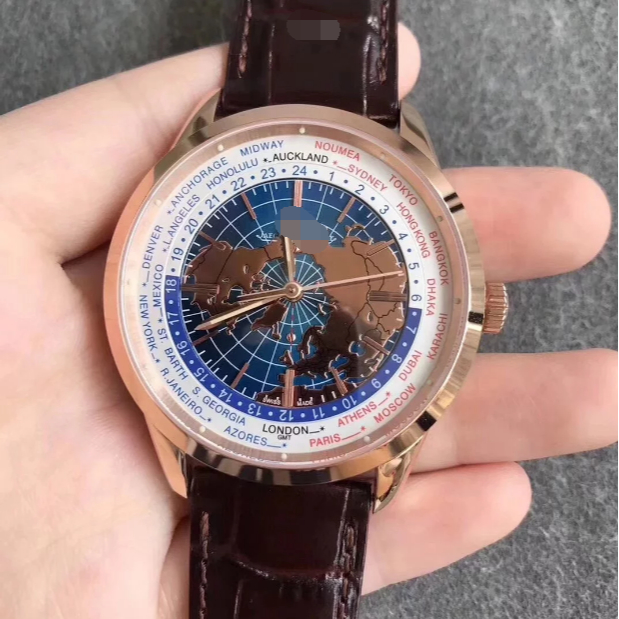 實拍地球物理天文臺系列真秒18k金白面腕表772全自動上鏈機芯運動手錶自動機械錶手錶男閒運動男士手錶防水計時