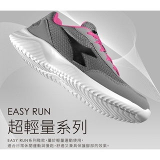 【DIADORA】女慢跑鞋-運動 訓練 灰黑桃紅DA178073D0021<A131>