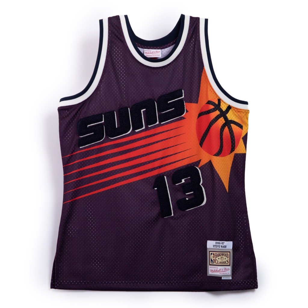 NBA Off Court Chenille 球迷版球衣 Steve Nash #13 1996-97 太陽 紫