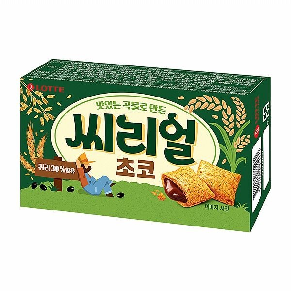 韓國 LOTTE 樂天 穀物口袋餅(巧克力風味)42g【小三美日】DS017997