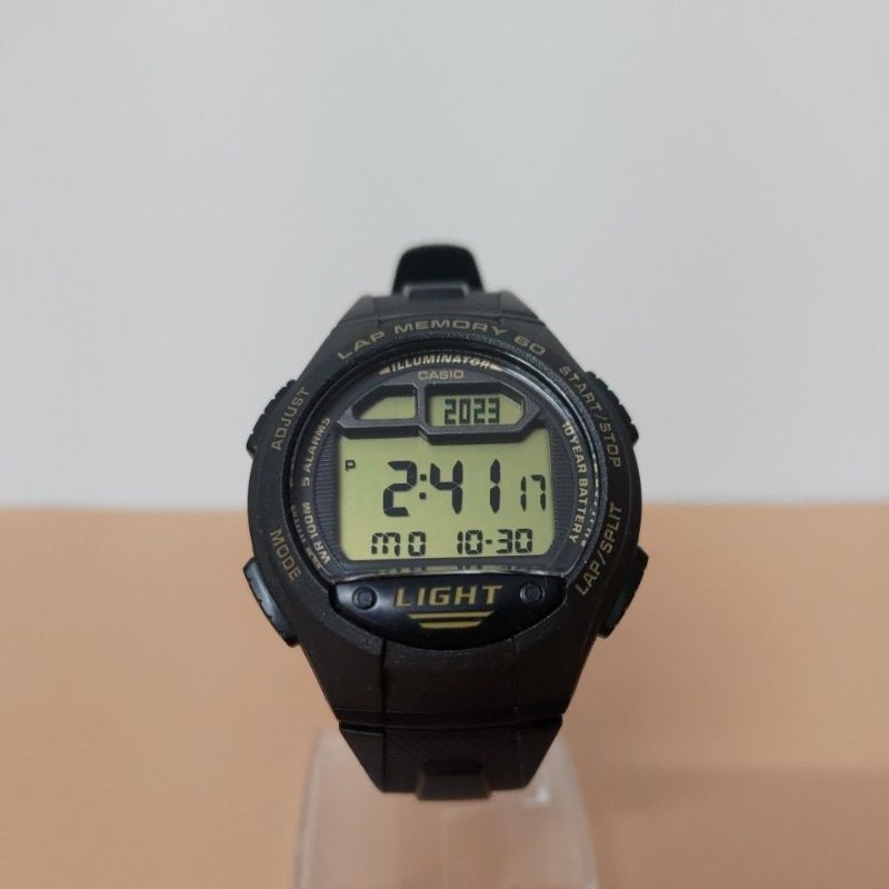 全新 卡西歐 Casio W-734-9A 電子錶 防水手錶 慢跑計時錶 當兵 學生考試的好幫手