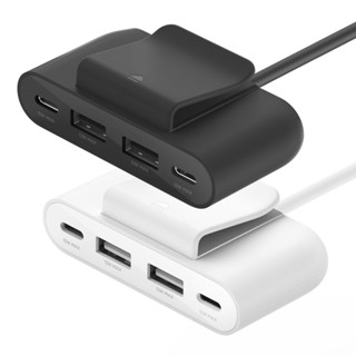 Belkin BoostCharge 4孔電源擴充器-2M(黑/白)BUZ001bt2M USB-A與USB-C