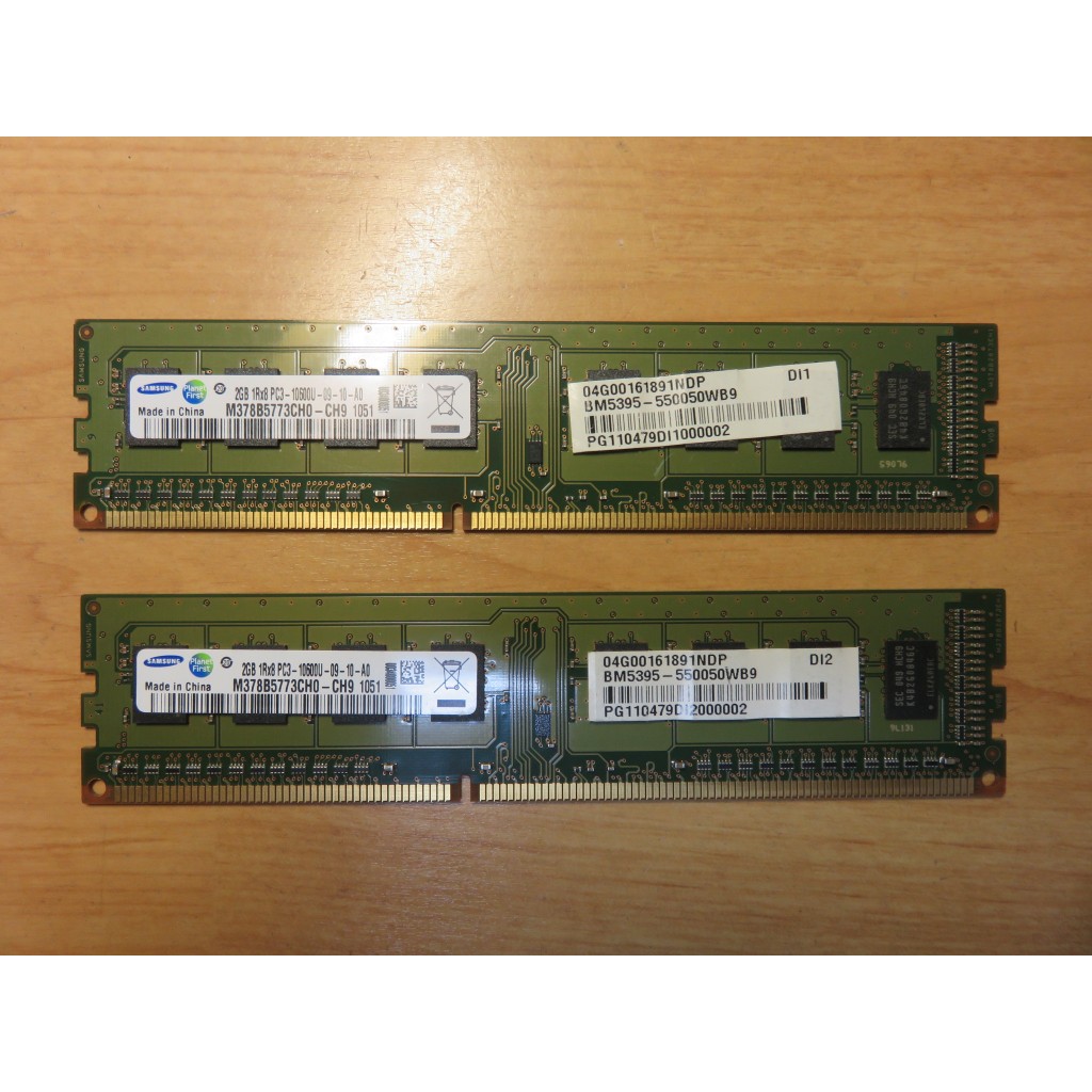 D.桌上型電腦記憶體-Samsung 三星 DDR3-1600雙通道 2G*2共4GB不分售 直購價90