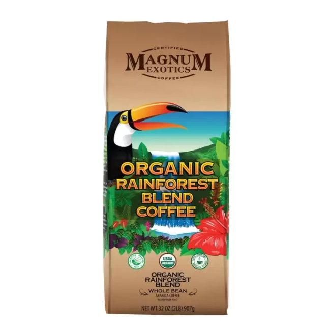 Magnum 熱帶雨林有機咖啡豆 907公克#676047 (門市同步銷售，請先聊聊庫存再下單)2402