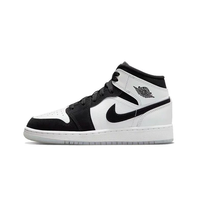 Air Jordan 1 Mid GS "Diamond Shorts" 鑽石 黑白 女鞋 DN4321-100 現貨