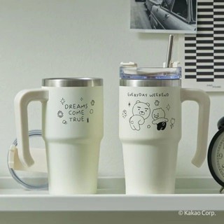 韓國連線 Kakao friends 萊恩春植 不鏽鋼保溫直飲吸管杯組