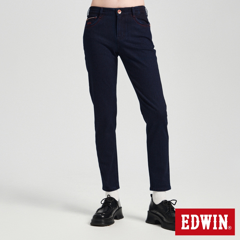 EDWIN 東京紅360°迦績彈力機能錐形牛仔褲(原藍色)-女款