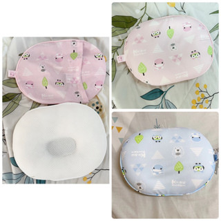 二手 9.9新 KUKU 酷咕鴨 藍色 粉色3D 出生型 超透氣護 頭枕 0M+ 嬰兒 新生兒 枕頭