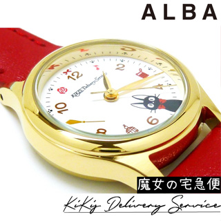 ✦ 日本完售中 ✦ 魔女宅急便－SEIKO 精工旗下品牌 ALBA 黑貓吉吉玫瑰紅防水腕錶 ☻ 日本大阪、吉卜力商店 ☻