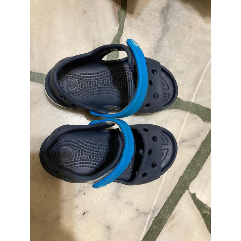 二手 Crocs 卡駱馳 童鞋 涼鞋 深藍色鞋子 男童童鞋 尺寸C8