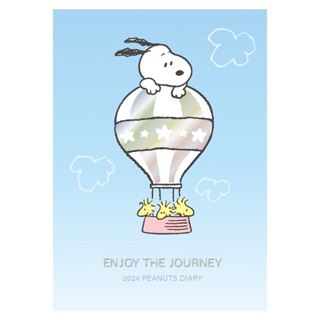 日本A.P.J 2024 A6 月記事手帳 年曆 行事曆 Snoopy 史努比 熱氣球 UA11290