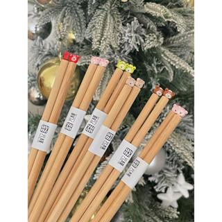 圓滾滾-*臺灣現貨*日式情侶可愛筷子.百變小熊筷子.天然手工筷子.環保筷.竹木頭筷子.日式筷.筷子組