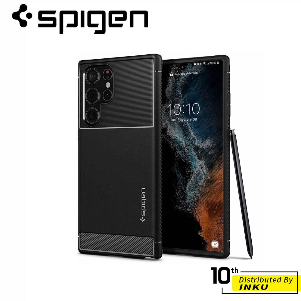 Spigen Galaxy S22/Ultra/S22+ Rugged Armor-軍規防摔保護殼 黑