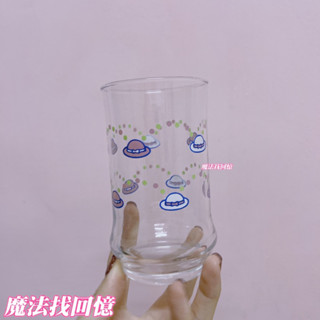 帽子圖案 玻璃杯 早期 復古 昭和 可愛 懷舊 擺飾