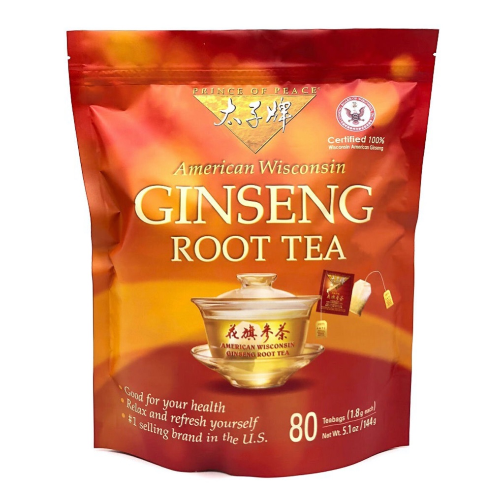 免運宅配 有發票 好市多代購 太子牌 威斯康辛州花旗蔘茶 1.8公克 X 80包 Ginseng Root Tea