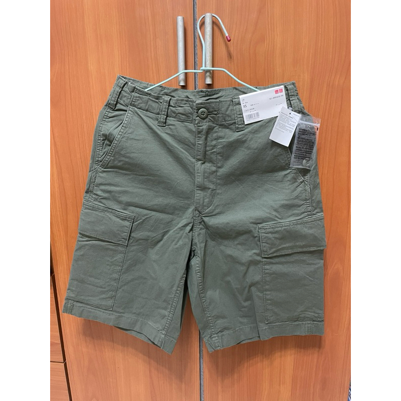 全新 Uniqlo 工裝多口袋短褲 Olive XS