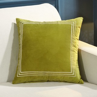 高品質絨料素色刺繡簡約抱枕套45×45 50×50 55×55家居裝飾抱枕沙發靠墊辦公背靠午睡頭枕汽車腰套