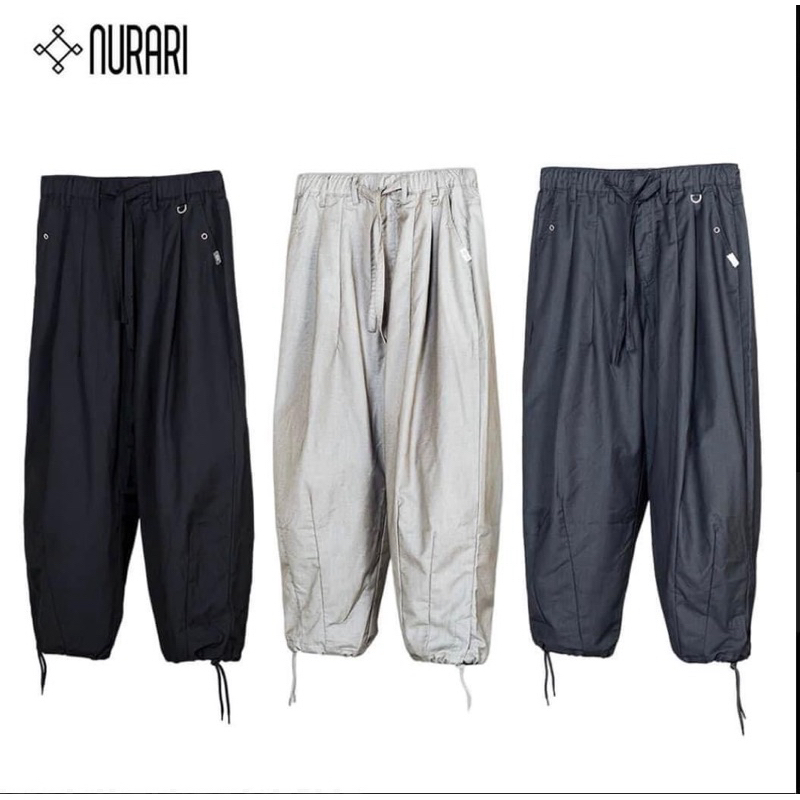 Nurari 22 S/S Drawstring Poriesuteru Circular Pants 氣球褲 寬褲