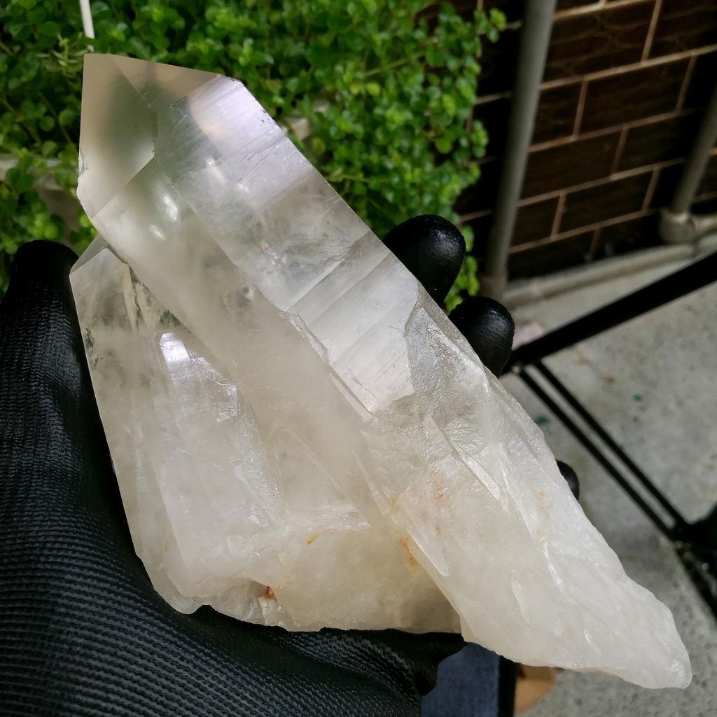 {石場}zc451約重682g通靈水晶 白水晶柱 白水晶簇 淨化消磁 天然水晶原礦