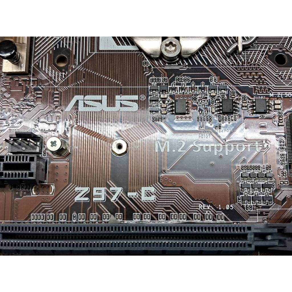 二手 華碩 ASUS Z97-C 主機板+I3-4130 CPU -保固1個月(9成新/附檔板)