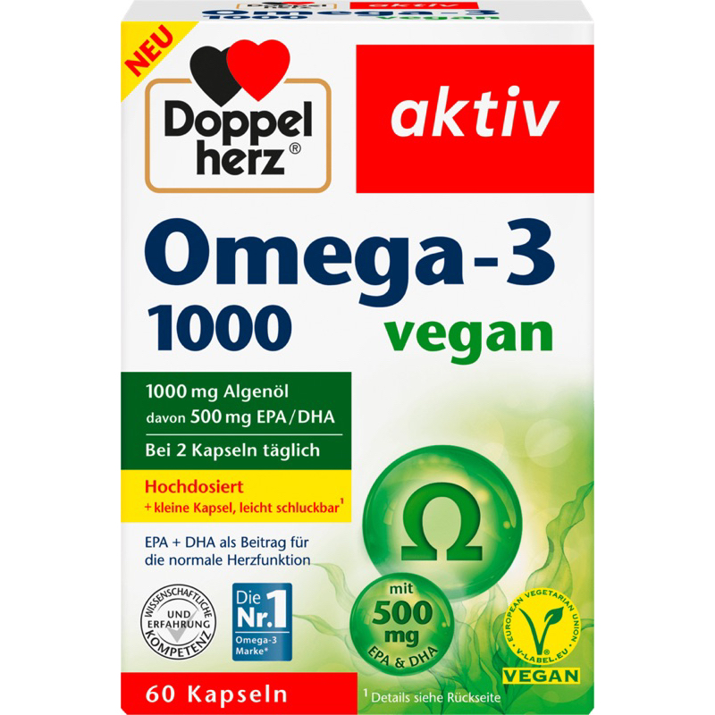 德國🇩🇪 雙心 omega3 1000 vegan🌱  60入 素食可用 預購