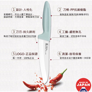 FOREVER 鋒愛華日本製造鋒愛華高精密陶瓷刀(16CM)(白刃淺綠柄)(使用過兩三次)