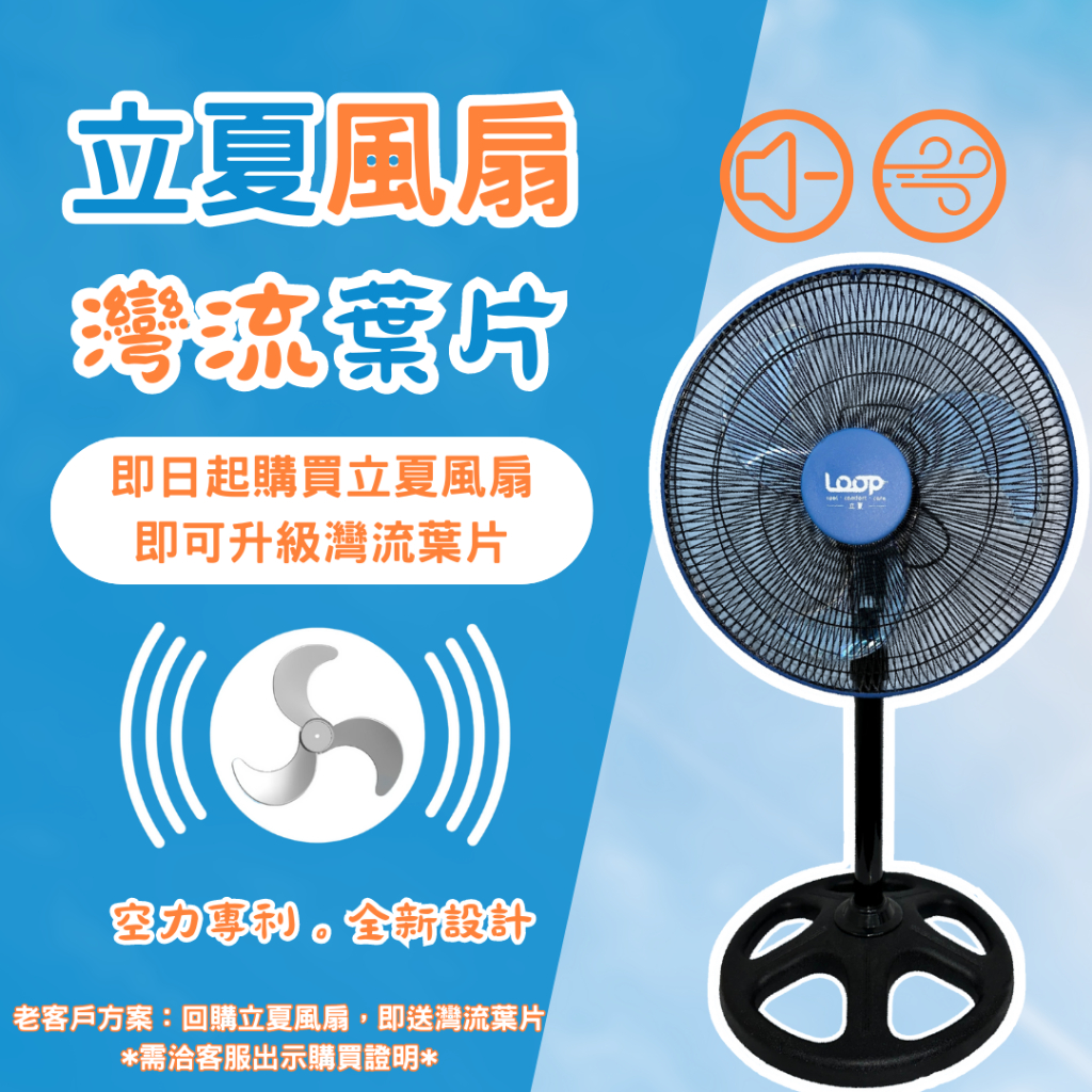 【台灣製 - 現貨 - 免運】保固二十四個月 LOOP-立夏-18吋電風扇/ 立扇/ 座扇/涼風扇/風扇/循環扇