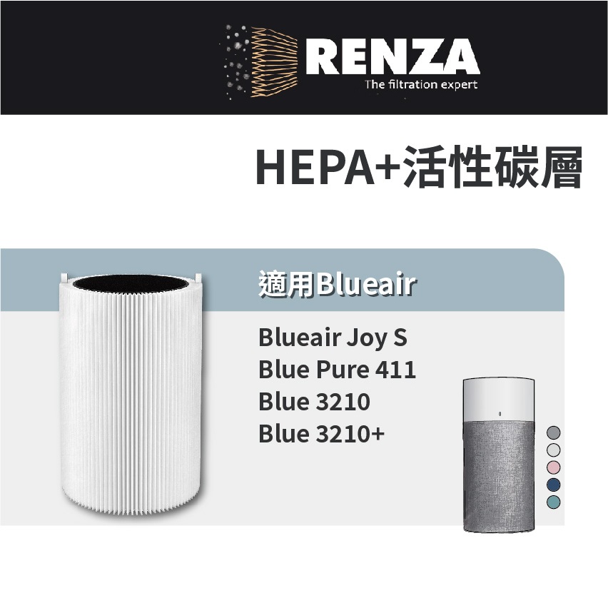 適用Blueair Joy S Pure 411 3210 3210+空氣清淨機 2合1高效HEPA+活性碳 濾網 濾芯