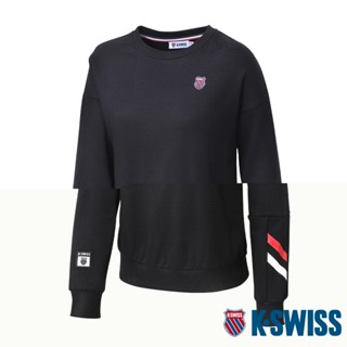 K-SWISS Sweatshirt 圓領上衣-女-黑