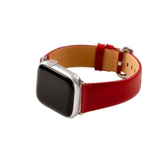 【n max n 臺灣設計品牌】Apple Watch 智慧手錶錶帶/雅緻系列/皮革錶帶 辣椒紅 38mm - 49mm