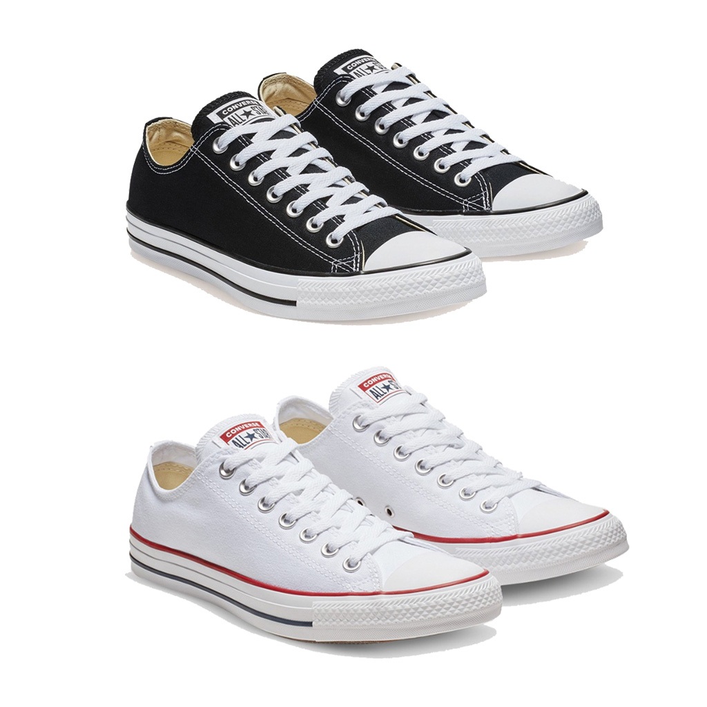 CONVERSE-低筒男女休閒鞋.帆布鞋-黑色 / 白色 ALL STAR  基本款-M9166C / M7652C
