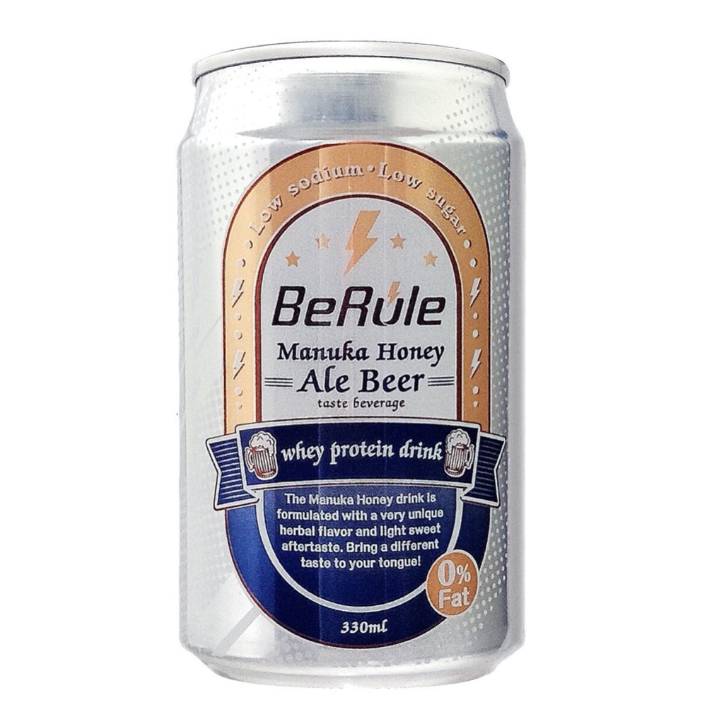 免運宅配 有發票 好市多代購 BeRule 非酒精麥蘆卡蜂蜜愛爾啤酒口味乳清蛋白飲 330毫升 X 24入