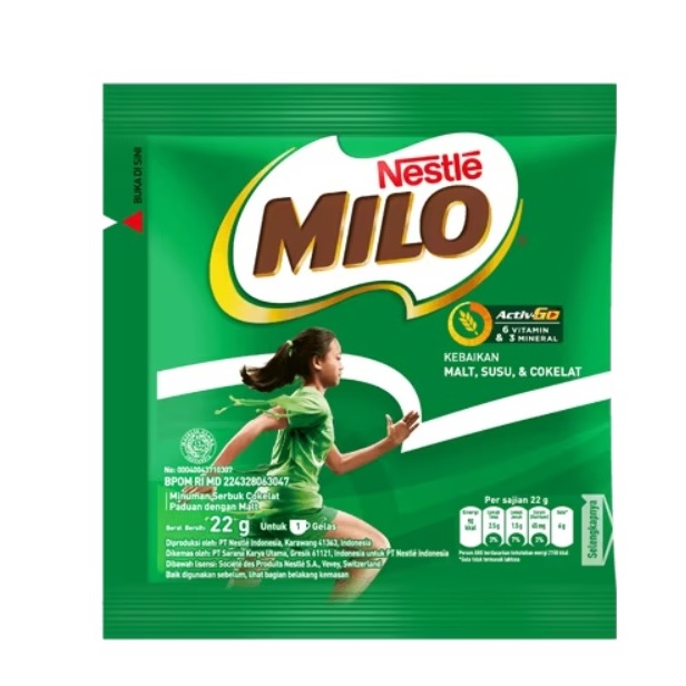 [台灣出貨]印尼Nestle Milo 雀巢 美祿巧克力粉 隨身包 22g 可可粉 沖泡飲 麥芽粉冷熱巧克力【Z339】