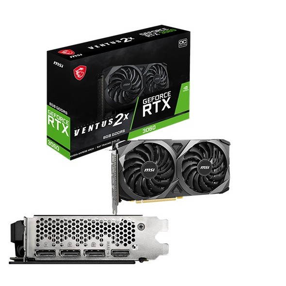 MSI 微星 RTX 3060 VENTUS 2X 8G OC 顯示卡 長23.5cm 顯卡