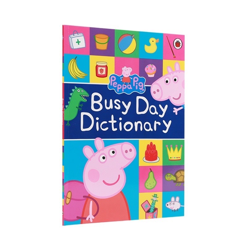 現貨 佩佩豬 粉紅豬小妹 peppa pig busy day dictionary 1冊-適用好餓的毛毛蟲點讀筆