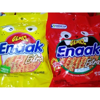 Gemez Enaak韓式小雞麵(雞汁味/香辣味)袋裝90g(3包×30g)韓國零嘴脆麵印尼大雞麵 團購餅乾零食台娃娃機