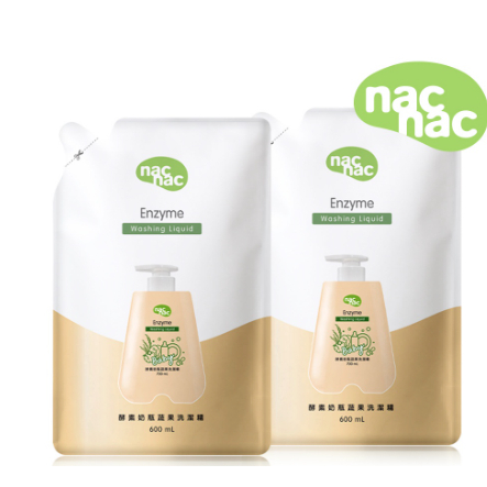 NACNAC 奶瓶蔬果洗潔精 補充 600ml 奶瓶清潔劑 蔬果清潔劑 清潔劑【公司貨】樂寶的家🍼