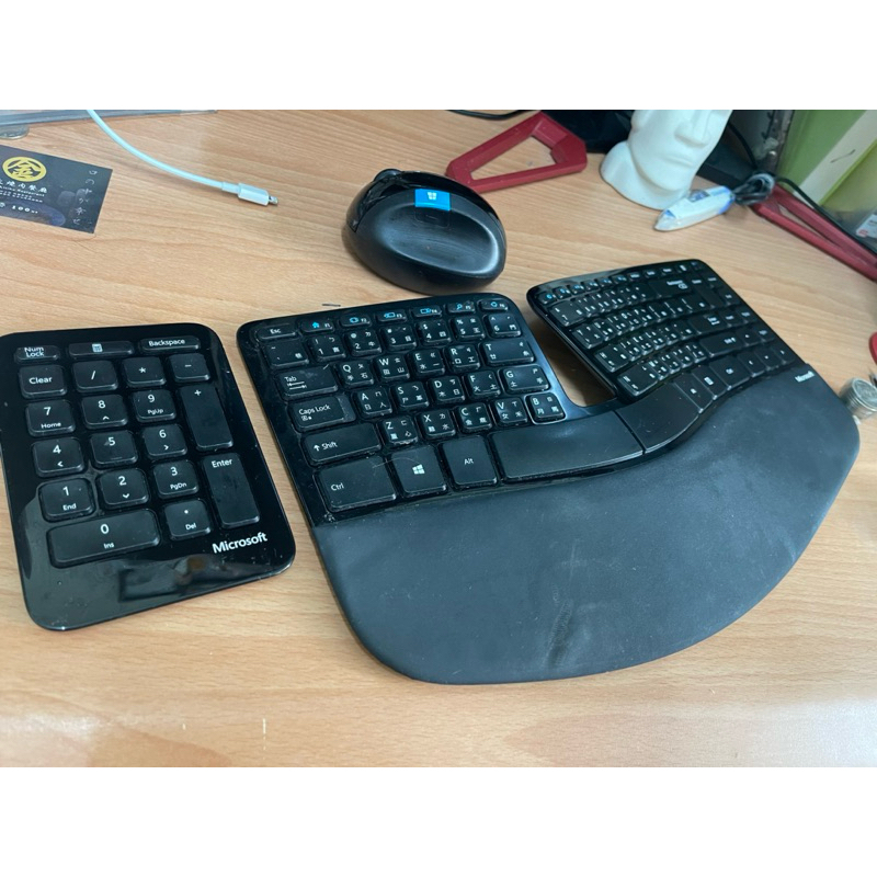 微軟 Microsoft Sculpt 人體工學鍵鼠組 無線鍵盤滑鼠組 無線鍵鼠組 獨立數字鍵