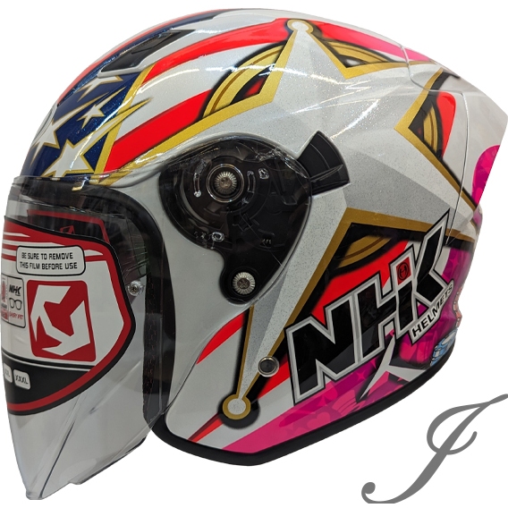 NHK S1 GP PRO AL21#7 USA 內藏墨片半罩式安全帽